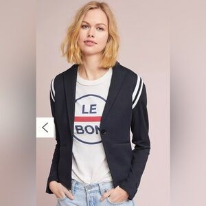 Anthropologie Bailey 44 Juniper Striped-Sleeve Modal Blazer